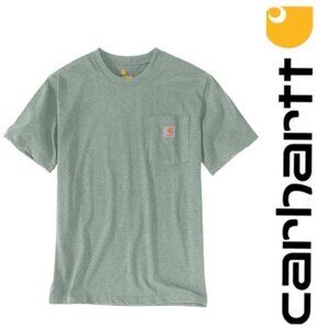 Carhartt | Green Heather Workwear Pocket Loose Fit T-Shirt | Size Large (12/14)